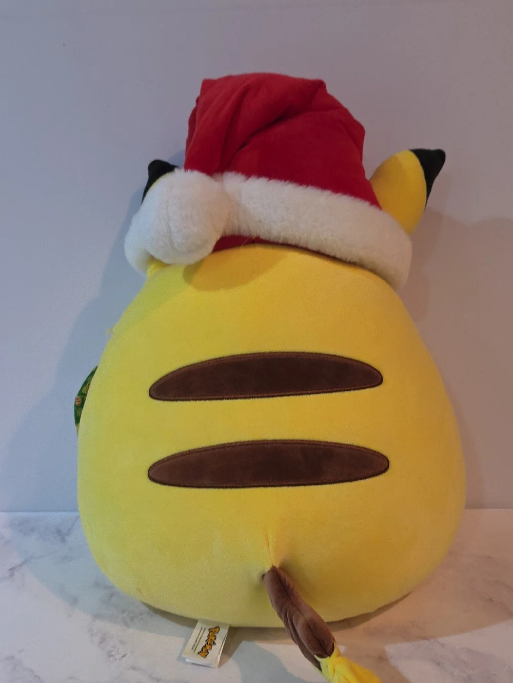 Squishmallows Pokemon  Pikachu Plush with Santa Hat - Yellow & Red Holiday Plush